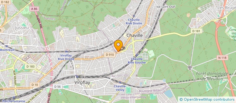 localisation de l'entreprise AUTO-SALENGRO-LECLERC à CHAVILLE