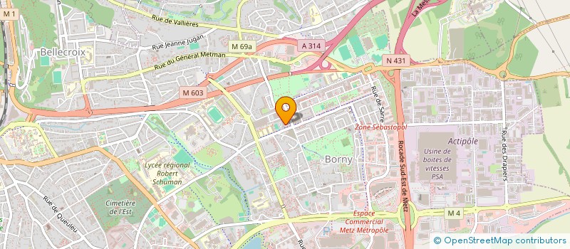 localisation de l'entreprise AUTO SB  METZ