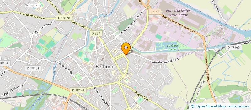 localisation de l'entreprise AUTO SEB à BETHUNE