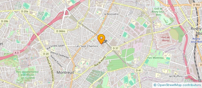 localisation de l'entreprise AUTO SECOURS DEPANNAGE ASD à MONTREUIL