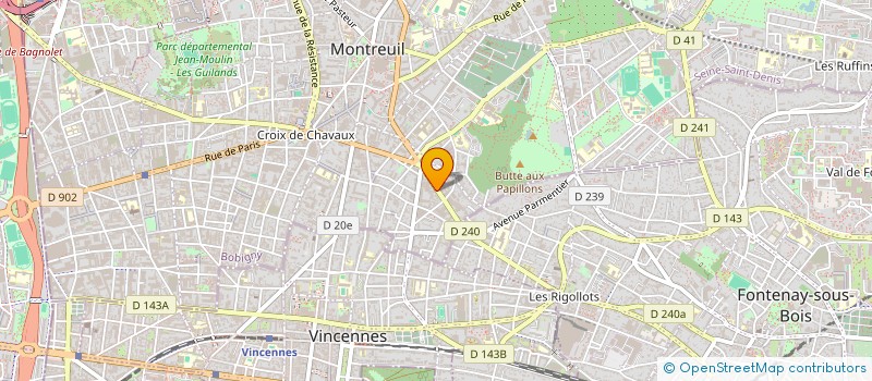 localisation de l'entreprise AUTO SERVICE à MONTREUIL