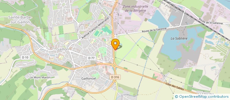 localisation de l'entreprise AUTO SERVICE COEFFIER à GAILLON