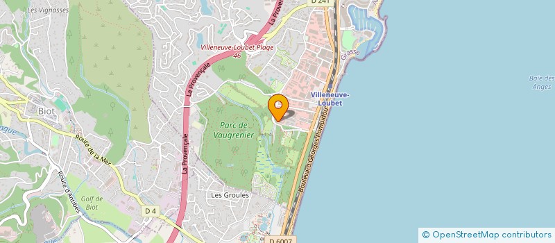localisation de l'entreprise AUTO SERVICE DU PARC à VILLENEUVE-LOUBET