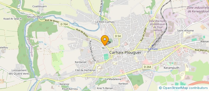 localisation de l'entreprise AUTO SERVICE DU POHER à CARHAIX PLOUGUER