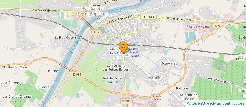 localisation de l'entreprise AUTO SERVICE PINEUILH à PINEUILH