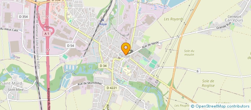localisation de l'entreprise AUTO SERVICE ROYE à ROYE