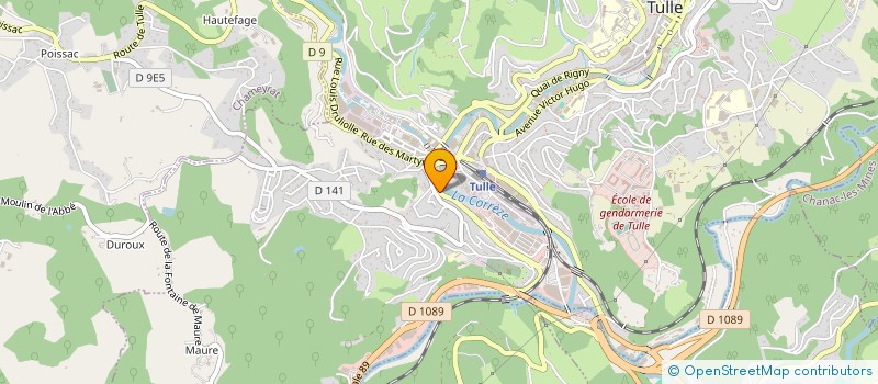 localisation de l'entreprise AUTO SERVICE TOTAL  TULLE