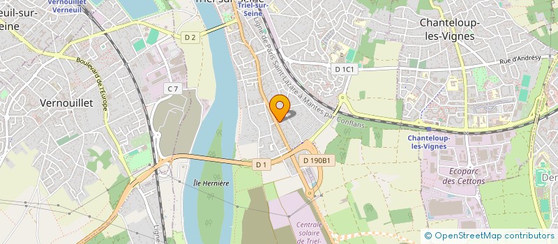 localisation de l'entreprise AUTO SERVICE TRIEL  TRIEL-SUR-SEINE