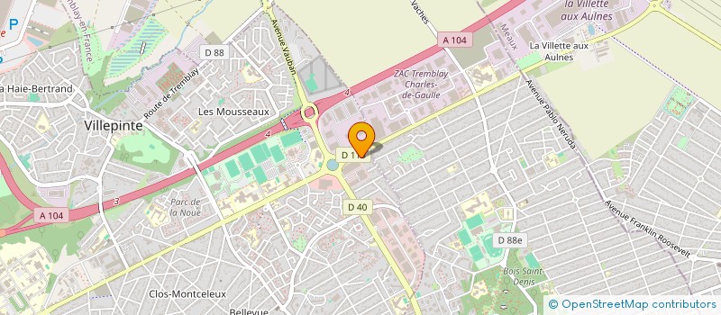 localisation de l'entreprise AUTO SERVICE VILLEPINTE à VILLEPINTE