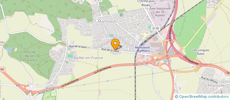 localisation de l'entreprise AUTO SERVICES  BAILLET-EN-FRANCE