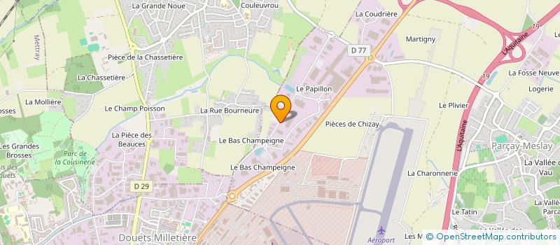 localisation de l'entreprise AUTO SERVICES CROSNIER à PARCAY-MESLAY