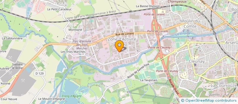 localisation de l'entreprise AUTO-SERVICES ET VEHICULES INDUSTRIELS à RENNES