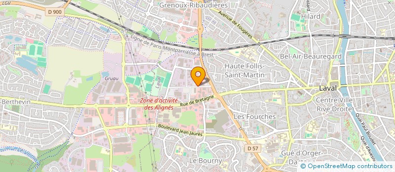 localisation de l'entreprise AUTO SERVICES LAVALLOIS à LAVAL