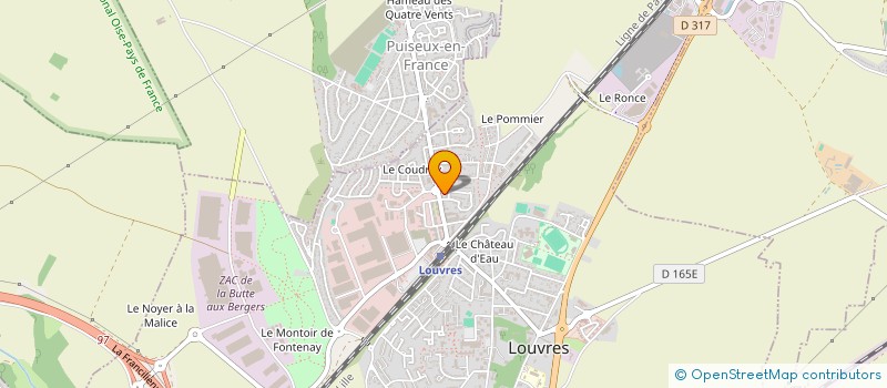 localisation de l'entreprise AUTO SERVICES LOUVRES  LOUVRES