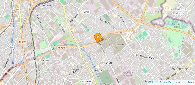 localisation de l'entreprise AUTO SOLUTION à ROUBAIX