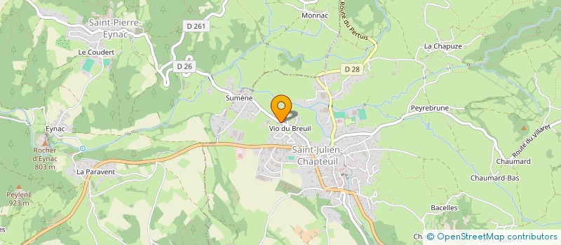 localisation de l'entreprise AUTO SPORT DES BOUTIERES à SAINT-JULIEN-CHAPTEUIL