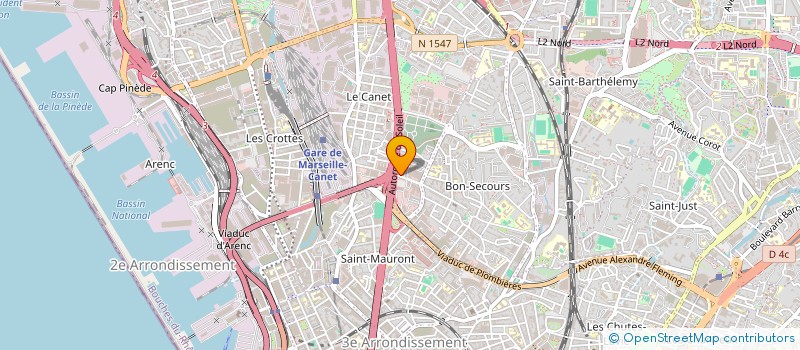localisation de l'entreprise AUTO STOP NORD à MARSEILLE