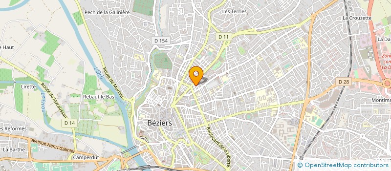 localisation de l'entreprise AUTO SUD CARROSSERIE à BEZIERS
