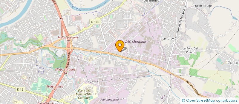 localisation de l'entreprise AUTO TAMIR à ALBI