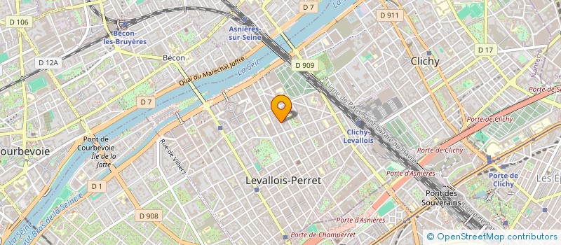 localisation de l'entreprise AUTO TECHNIC à LEVALLOIS-PERRET