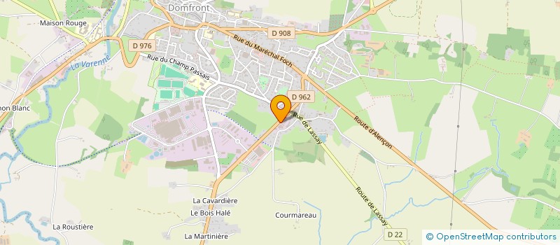 localisation de l'entreprise AUTO TEST DOMFRONT à DOMFRONT-EN-POIRAIE