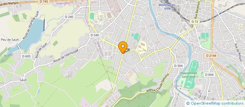 localisation de l'entreprise AUTO TOURISME EUROPEEN à MONTLUCON