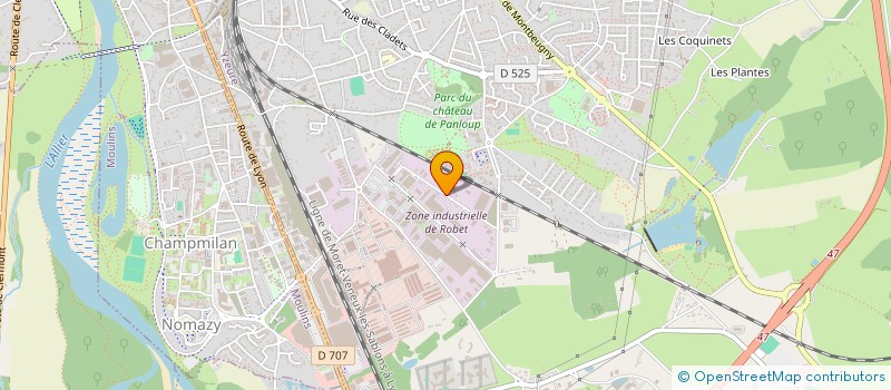 localisation de l'entreprise AUTO TRUCK INDUSTRIE ALLIER à YZEURE