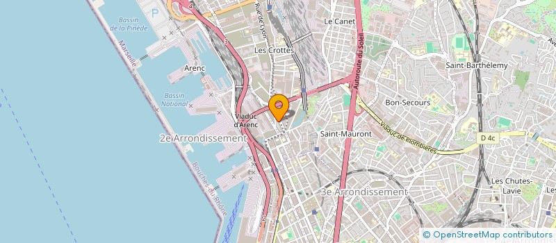 localisation de l'entreprise AUTO VITRAGE ACCESSOIRE  MARSEILLE
