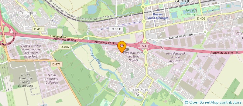 localisation de l'entreprise AUTO'VLC  MONTEVRAIN