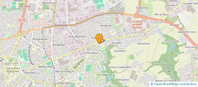 localisation de l'entreprise AUTO VO29  GUIPAVAS