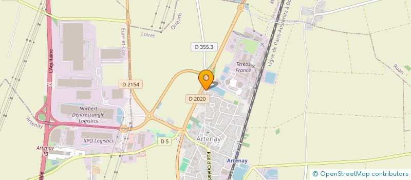 localisation de l'entreprise AUTO WEB DISTRIBUTION ORLEANS à ARTENAY