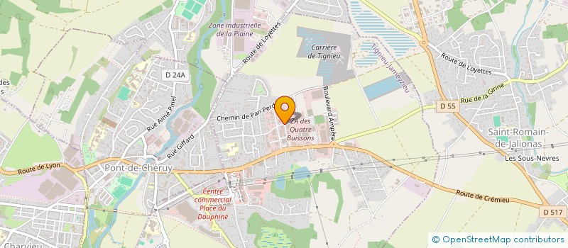 localisation de l'entreprise AUTO2J à TIGNIEU-JAMEYZIEU