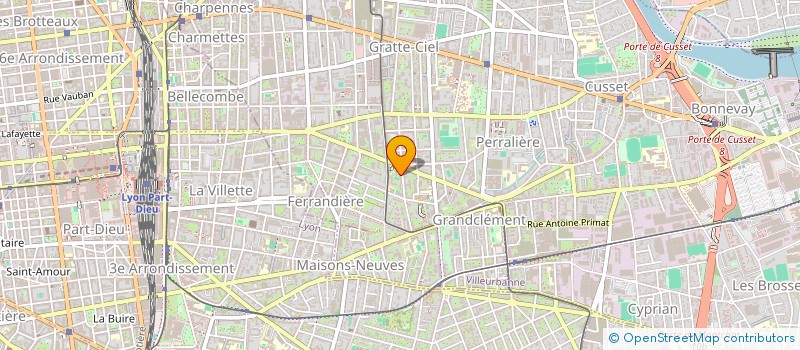 localisation de l'entreprise AUTO7LUMIERE  VILLEURBANNE