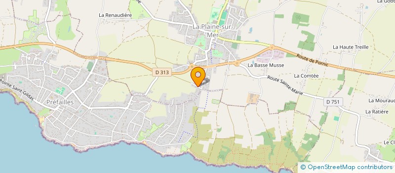 localisation de l'entreprise AUTOBAUDRY à LA PLAINE-SUR-MER
