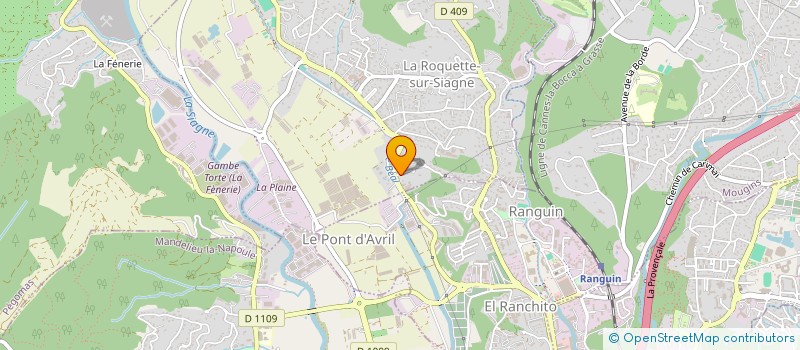 localisation de l'entreprise AUTOBILAN REGHESSA à LA ROQUETTE-SUR-SIAGNE