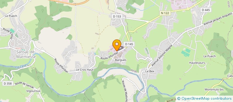 localisation de l'entreprise AUTOCANTAL IMMO à SANSAC-DE-MARMIESSE