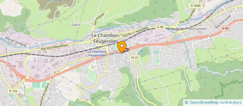 localisation de l'entreprise AUTOCARS CHAIZE  LE CHAMBON-FEUGEROLLES