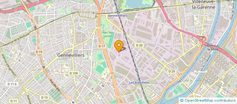 localisation de l'entreprise AUTOCARS CHAMBON GROS  GENNEVILLIERS