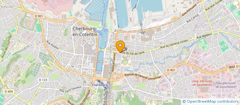 localisation de l'entreprise AUTOCARS EUROP'VOYAGES à CHERBOURG-EN-COTENTIN