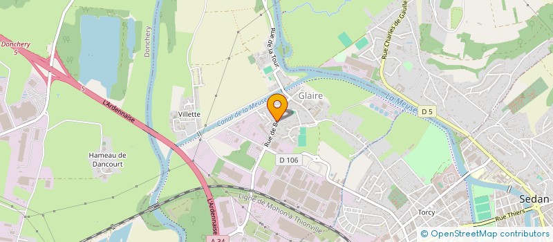 localisation de l'entreprise AUTOCARS FRANCOTTE SEDAN  GLAIRE