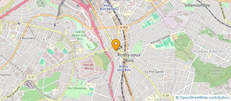 localisation de l'entreprise AUTOCARS PARIS TRANSFERT à ROSNY-SOUS-BOIS