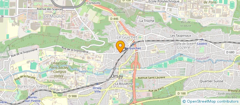localisation de l'entreprise AUTOCARS PHILIPPE COULAMY à ORSAY