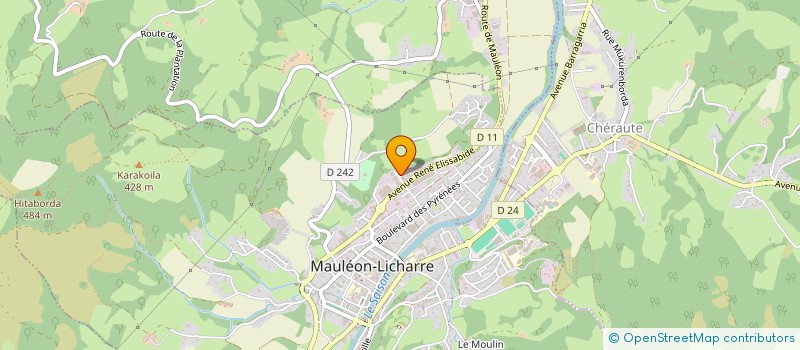 localisation de l'entreprise AUTOCARS SOULETINS TRANSPORTS VOYAGEURS  MAULEON-LICHARRE