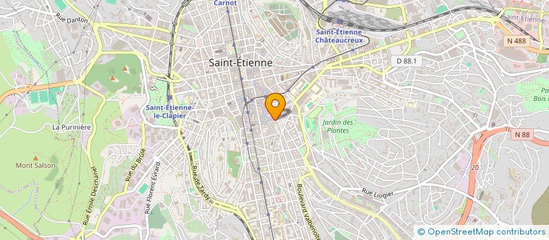 localisation de l'entreprise AUTOCARS STEPHANOIS à SAINT-ETIENNE