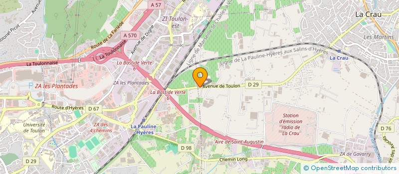localisation de l'entreprise AUTOCARS VAR VOYAGES  LA CRAU