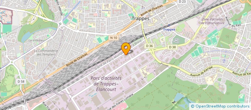 localisation de l'entreprise AUTOCONTROL L'INSPECTION TECHNIQUE  TRAPPES