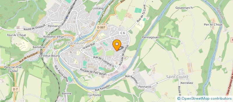 localisation de l'entreprise AUTODEFENSE KRAV-MAGA BRETAGNE  CHATEAULIN