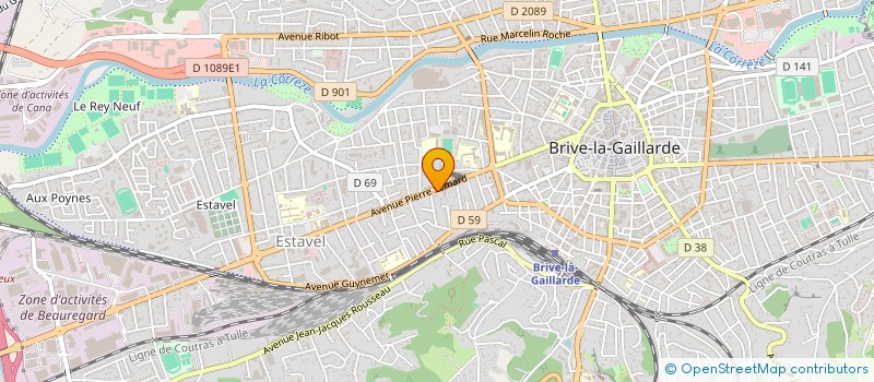 localisation de l'entreprise AUTODIAG 19  BRIVE-LA-GAILLARDE