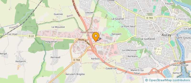 localisation de l'entreprise AUTOGOLFE à AURAY