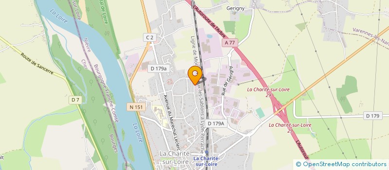 localisation de l'entreprise AUTOLUBE ORION à LA CHARITE-SUR-LOIRE
